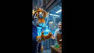 Holand turned into a tiger or the miraculous elixir🧪#shorts #ai