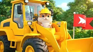 Hamster Drives the Tiny Loader 🐹🚜 | Fun 3D Animated Nursery Rhyme for Kids & Toddlers