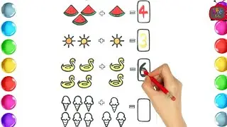 Basic Math Addition for Toddlers |Kids Addition Activity| Kindergarten Math activity, Kids Fun Video