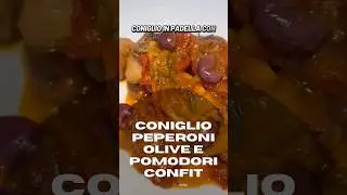 CONIGLIO IN PADELLA PEPERONI OLIVE E POMODORI #coniglio #ricette #shortvideo #short #reels #viral