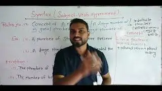 Syntax (Subject-Verb-Agreement) | A Number Of/A Large Number Of/A Great Number Of | By Ajeet Sir