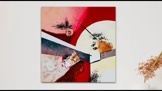 Creating a Beautiful Abstract Painting using Geometric Art Technique #abstractpainting #abstractart