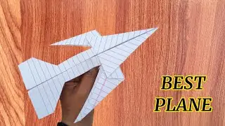 Make Excellent Paper plane | Ever fast airplane with paper | Make world Record plane #1132