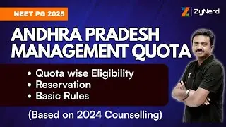 Andhra Pradesh Management Quota| How to View Closing Ranks in ZyNerd | NEET PG 2025