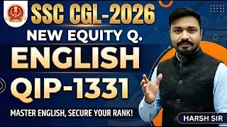 SSC TEST SERIES 2025 I QIP 1331 I ENGLISH BY HARSH ANAND