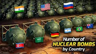 Number of Nuclear Bombs by Country 2023 ☢️🔥 3D Size Comparison