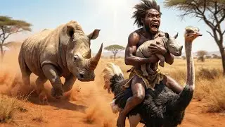 Life 3.2 Million Years Ago | Ancient humans confronted ancestors of giant white rhinoceros