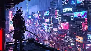 Neon Samurai in Cyber City