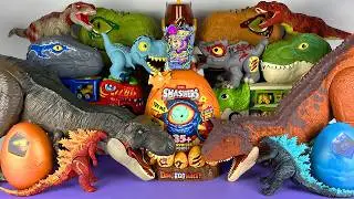Jurassic World Unboxing Review Asmr Colorful Dinosaur T-rex Head Carnotaurus Raptor ZURU Smashers