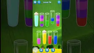 Water Sort Puzzle Game Level 76 #watersortpuzzle #watersortgame #mobilegame #colorpuzzle  #games