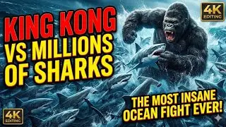 King Kong Faces Millions of Sharks &ndash; The Most Insane Ocean Fight Ever!