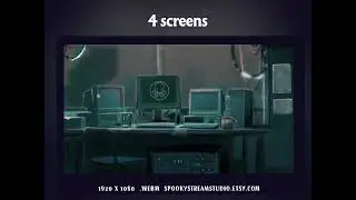 Animated Apocalyptic Twitch Pack: Post-Apocalyptic Laboratory, Screen, Cyberpunk Sci-Fi Stream