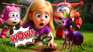 Super Wings &ndash; Down the Ant Tunnel! A Tiny Adventure Begins | Hero Wings | Child Safety Lessons