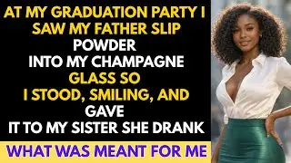 AT MY GRADUATION PARTY I SAW MY FATHER SLIP POWDER INTO MY CHAMPAGNE GLASS SO I STOOD, SMILING