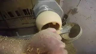Drechseln, Zuckerdose aus Birke