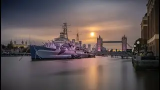HMS Belfast / Tower Bridge Sunrise in Adobe Lightroom