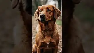 The adult fox red Labrador retriever