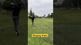 Slinging draws on the early morning round #golf #fyp #satisfying