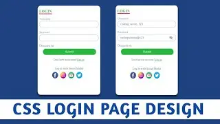 How to create CSS login page design   ||   HTML & CSS   ||   Coding Window