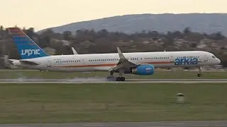[FullHD] Arkia Boeing 757-300(WL) landing & takeoff at Geneva/GVA/LSGG