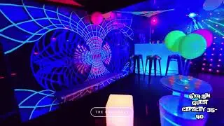 6X4.5M The Uv Rave Cave party tent with added 6x4.5m Flooring