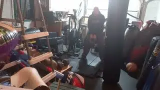 50 LB Kettlebell Swings / 5 Second  Knuckle Pushup Hold Top And Mid Position For 1 Minute. 4 Rounds