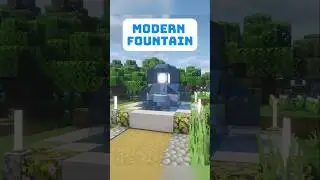 How to build a modern fountain in Minecraft (upgrade build) #minecraftshorts