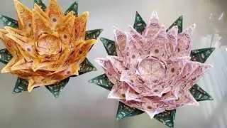 【大睡莲】‖ Origami Lotus🌸睡里心思浮水面，风生碧绿任缠绵清宵带露凝成梦，朵朵阳光茎上妍