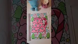 🎄Pink Christmas but add a little SPARKLE!✨️Cute and Cozy Mugs Coloring Book by Lisa Markle Sparkles