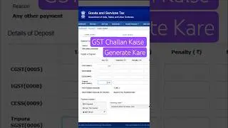 GST Challan how to Generate | #gst