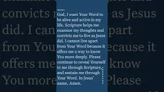 God, make Your Word alive in me and guide my steps daily. 🙏📖 #Faith #Jesus #Prayer