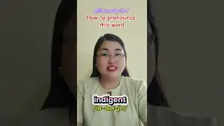 How to pronounce indigent #pronunciation #reading #education