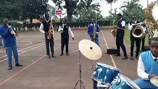 Training session of the Senende boys band and  Alliance high school band 