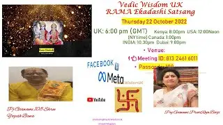 VedicWisdomUK Ekadashi Satsang Goswami Pj Yogeshbawa & Pj Preetiraja Betiji