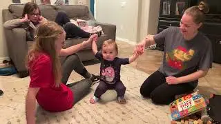 Daphne bouncing on a balloon