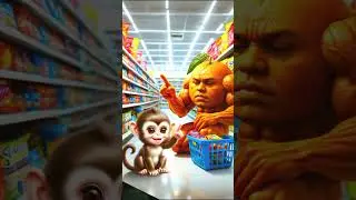 Evolution of Brainrot &ndash; Neon Monkey Shopping #NeonMonkey #BrainrotFun #KidsShorts #CuteAnimals