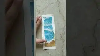 Satisfying Tape Removal😲💖||Watercolour painting||#bookmark #satifingart ||#shorts ||