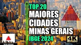 AS MAIORES CIDADES DE MINAS GERAIS - TOP 20 #minasgerais #belohorizonte #uberlândia #ibge2024