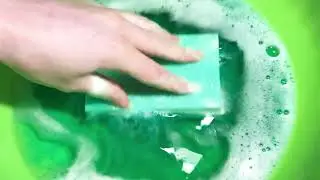 ASMR Soapy Magic Eraser Sponge/Scour Ripping/Scratching/Squeezing