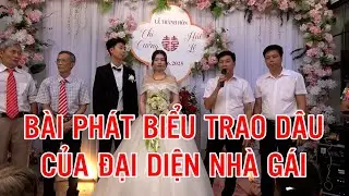 Bride handover speech by bride's representative