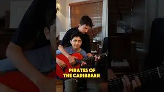 Pirates of the Caribbean 4 Hands 1 Guitar #shorts