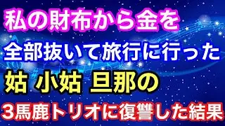 【スカッとする話】私の財布から金を全部抜いて旅行に行った姑、小姑、旦那の三馬鹿トリオに復讐をした結果【スカッとハレバレ】