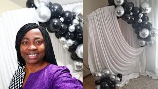 DIY- Balloon garland with drapes