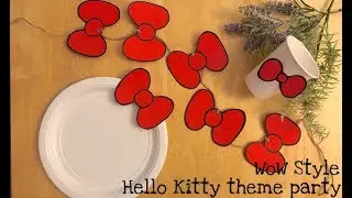 Cheap decor idea : Hello Kitty party idea