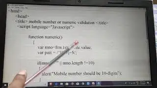 Numeric or numbers validation in JavaScript.