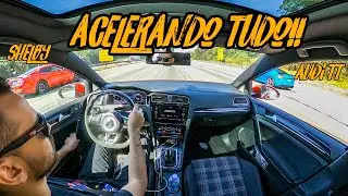 TRAVEI O ROLE CHEGANDO DE GOLF GTI DA NASA!!🔥🚀 SHELBY E AUDI TT ME DESAFIARAM