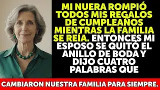 Mi nuera rompió mis regalos mientras todos se reían… hasta que mi esposo se quitó el anillo y dijo a