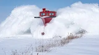 Plow Train covers Photographers in Snow! [HD]