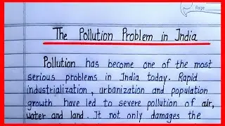 Class 12th English imp Essay writing 2026 ||Board || The pollution problem in India