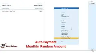 Tally Customized Add-on: Auto Payment, Monthly - Random Amount